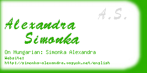 alexandra simonka business card